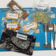 A selection of some of the core menu items for the ISS laid out on a tray (Image: NASA)